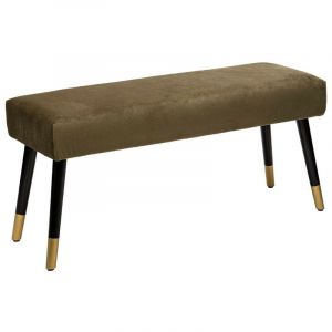 Image de Atmosphera Banquette Design Velours "Living" 100cm Kaki