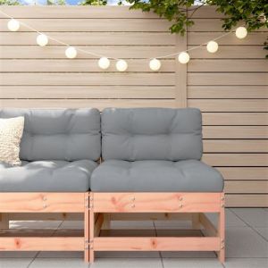 VidaXL Canap&eacute; central avec coussins bois massif douglas