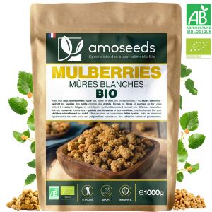 Amoseeds - Mulberries Bio, Mûres Blanches 1KG