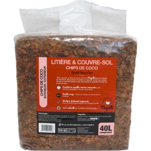 Magalli Litière et couvre-sol chips de coco 40 L