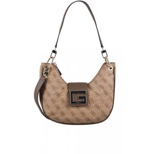 Guess MAXI SAC HOBO BRIGHTSIDE LOGO 4G Marron
