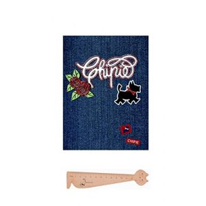 Hamelin Lot Cahier de Texte Chipie + 1 Règle Marque-Page en Bois Blumie (Jeans)