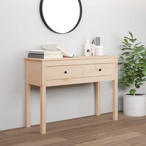 VidaXL Table console 100x35x75 cm Bois massif de pin - Brun