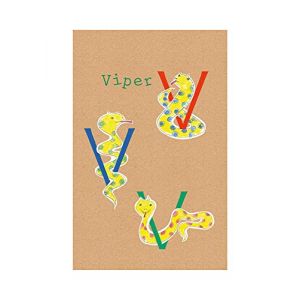 Komar Affiche d'art abc Animal v - Taille: 50 x 70 cm - color&eacute;