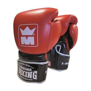 Image de Montana Gants multiboxe cuir X-BOXING - Rouge Noir - Boxe - 8 OZ BOX