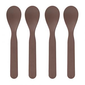Lässig Couverts pour enfants Set de cuillères pour enfants 4 pièces sans BPA/Spoon Set 4 pcs PP/Cellulose Uni choco