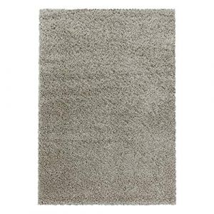 Teppium Uni Tapis de Salon Shaggy Uni Tapis Nature 100x200 cm Chambre Tapis Poil Long Moelleux et Doux