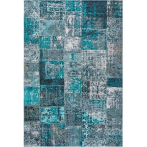 Image de Benuta Tapis Poil Ras Tissé À Plat Tosca Turquoise 155x235 Cm - Tapis Poil Court Design Moderne Pour Salon