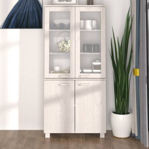 Image de VidaXL Buffet HAMAR Bois massif de pin Blanc