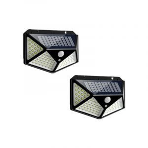 Lampe solaire 100LED IP65 étanche extérieur - 2 Pack