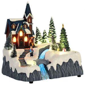 VidaXL Décoration de village de Noël Multicolore 20.5 x 17 x 21 cm