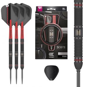 Target Darts Scope Steel - Fl&eacute;chettes professionnelles en tungst&egrave;ne 90% 22G Barrel 01