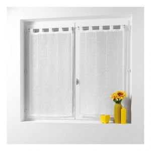 Homemaison Paire de voilages (60 x 120 cm) Linahe Blanc