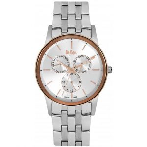 Image de Lee Cooper Montre LC06498-530 - Montre Acier Argenté Boitier Doré Rose Homme