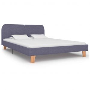 VidaXL Cadre de Lit Tissu Gris Clair 180x200 cm - Gris