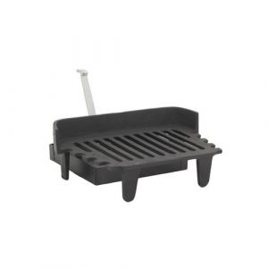 Aubry Gaspard Grille de cheminée + tiroir à cendres en fonte
