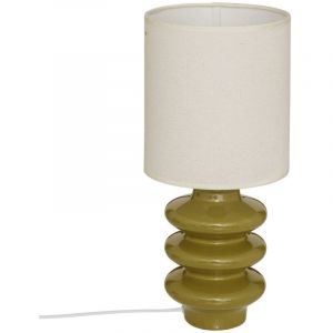 Atmosphera Lampe à poser champignon secteur Vinus vert Kaki H41,5cm créateur d'intérieur