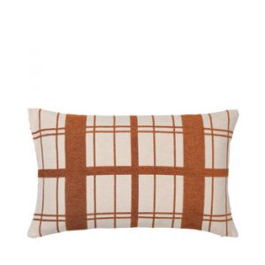 Broste Copenhagen Housses de coussins CHEQUER Marron - Taille 40x60 cm