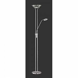 Trio Lampadaire avec liseuse led Spock Nickel Métal Lampadaire 5 lampes led Trio Rennes Chrome Métal R42415106