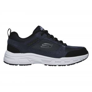 Skechers Chaussures en croûte de cuir s avec semelle à mémoire de forme Bleus - Taille 45
