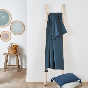 Plaid gaze de coton, K la Bleu Prusse Taille Taille Unique