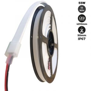 Barcelona led Néon LED flexible 24V/DC 4x10mm - 5 mètres - Kit complet - IP67 - 11W/m - À courbure latérale