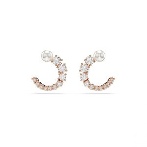 Swarovski Boucles d'oreilles - Matrix Plaqué Or Rose