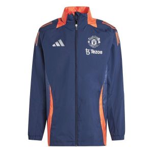 Adidas Manchester United Veste All Weather Tiro 24 - Bleu/rouge, pointure X-Small - ['Bleu'] - Taille X-Small