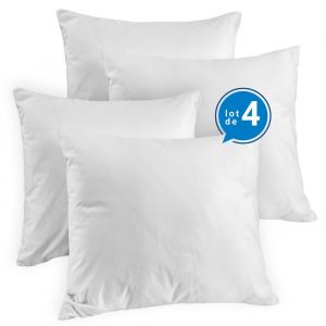 BLUE MOON Pack Les 4 Nuages - Lot de 4 Oreillers 60x60 cm | Confort Hôtellerie | Hypoallergénique & Certifié Oeko-TEX | Fabriqué en Belgique