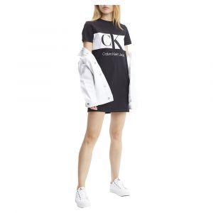 Calvin Klein Jeans Robe Courte Manche Courte Blo ing S Bla