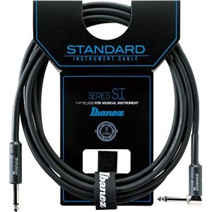 Ibanez SI10L C&acirc;ble de guitare avec jacks droit et coud&eacute;, 3.05m