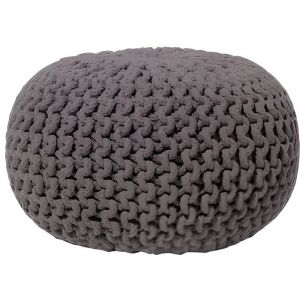 Beliani Pouf gris fonc&eacute; 40 x 25 cm CONRAD