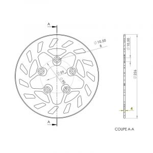 Disque de frein avant NG Brake Disc SYM Jet 4 125 10 17