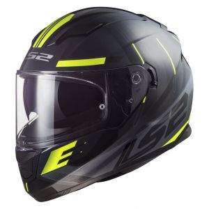 Ls2 Casque FF320 Stream Evo Shadow Argent Jaune - Taille L