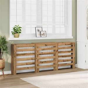VidaXL Cache-radiateur chêne artisanal 205x21,5x83,5 cm, bouchon de radiateur, cache-radiateur haut, radiateur à profil réduit, couvercle de radiateur
