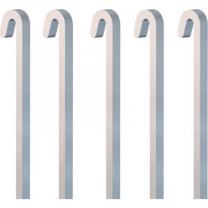 Arti Teq Pack 5 tiges carrées droites alu 20 kg - 4 mm - Accessoire Cimaise Tableau Gris / 100 cm