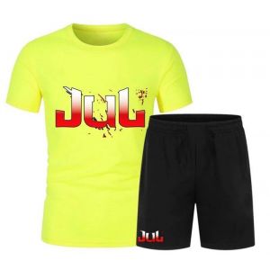 Ensemble Tee Shirt Et Short Jul Personnalisé Enfant Jaune