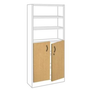 Jeu de 2 portes basses pour Book Case Plus II en hêtre