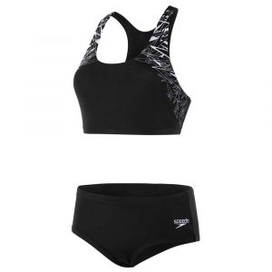 Speedo Boom Placement Maillot de bain 2 pièces Femme, black/white DE 34 | UK 30 Maillots une pièce