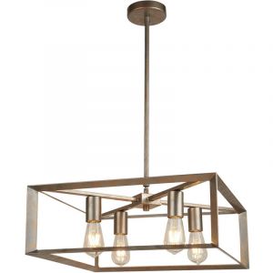 Image de Searchlight Suspension, design de cadre, argent -Gold, H 75 cm, HEATON