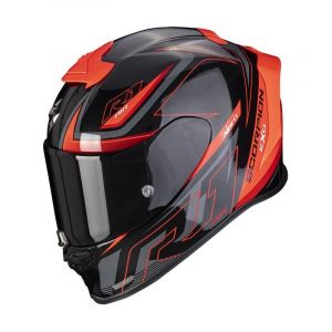 Scorpion Casque Exo-R1 Evo Air Gaz Noir Métal Rouge - Taille L