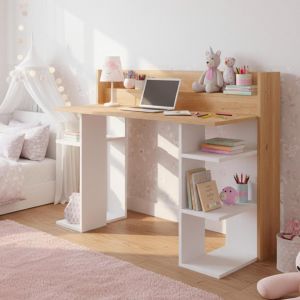 Bureau design à étagères Vrecto Bois et Blanc
