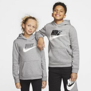 Image de Nike B NSW Club + HBR PO Sweat-Shirt Garçon, Carbon Heather, FR (Taille Fabricant : XL)