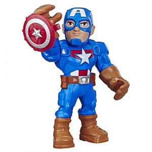 Hasbro Playskool roes Capitaine America Super ro Adventures Mega Mighties, Figurine 25 CM De Collection, E7105