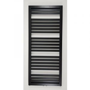 Stano Radiateur sèche-serviettes eau chaude design klea 128 x 54 cm noir mat - Noir