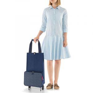Reisenthel Chariot de courses Foldable trolley 66 cm Herringbone Dark Blue