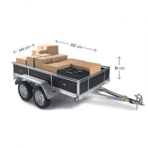 Image de DBD Remorque Bois 2 Essieux 500 Kg