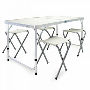 Image de Ensemble table tabourets de camping 120 cm al ini meuble pliant jardin oudoor 16_0002494