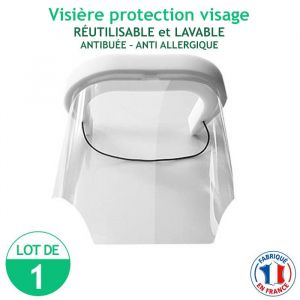 Enveloppebulle Visière Protection Visage - Réutilisable Et Lavable - Antibuée ¿ Anti Allergique