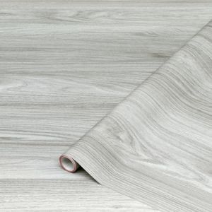 DC Fix Papier adhésif pour meuble effet bois Sangallo Gris clair - film autocollant décoratif rouleau vinyle - pour cuisine, porte - décoration revêtement peint stickers collant - 45 cm x 2 m